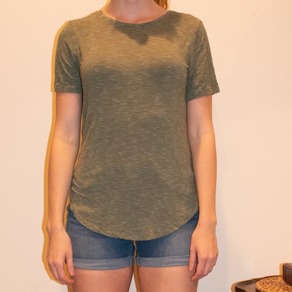 Olive Striped Tee
